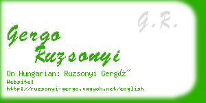 gergo ruzsonyi business card